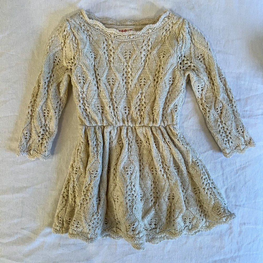 Cat & Jack Cream Colored Knit Dress